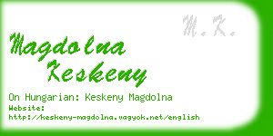 magdolna keskeny business card